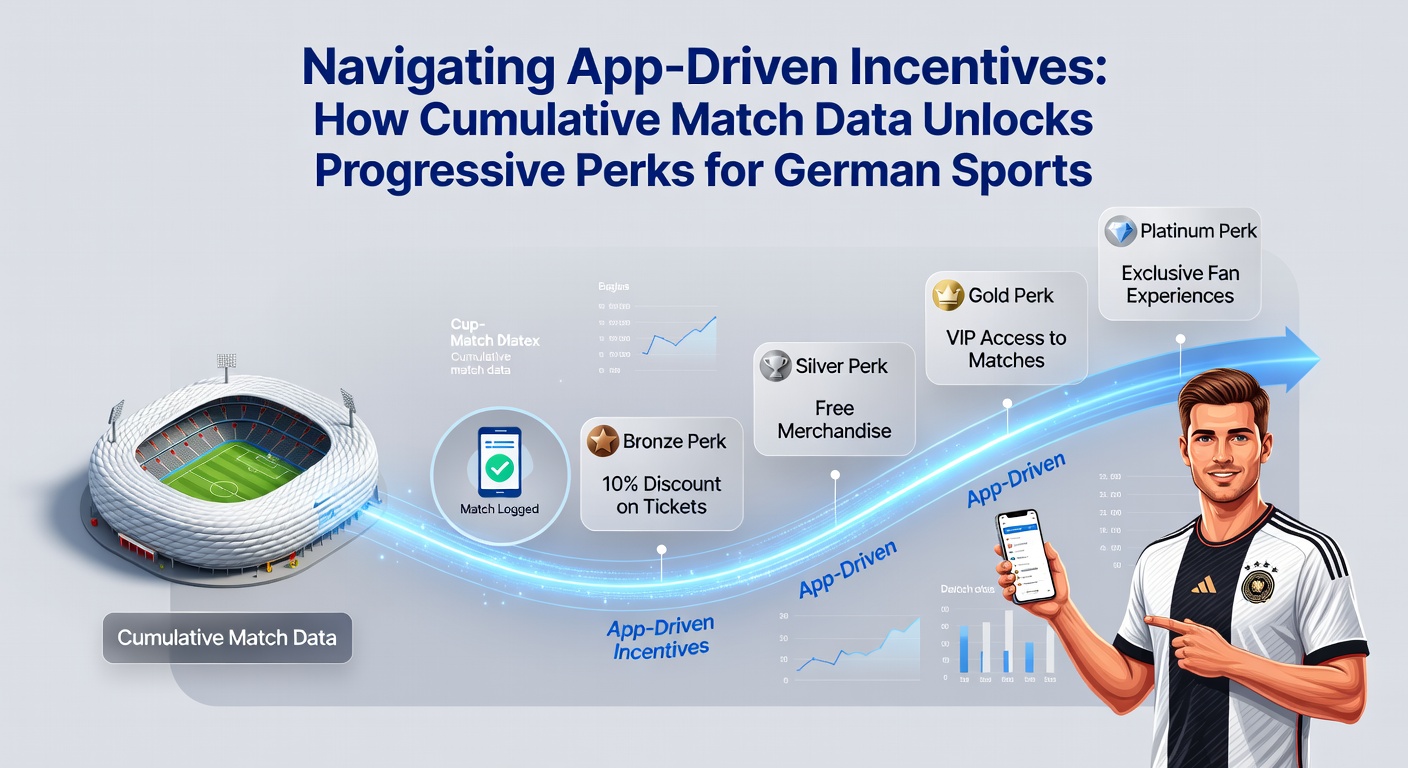 Diagramm zeigt progressive Stufen mit Match-Daten und freigeschalteten Vergünstigungen in einer deutschen Sport-App